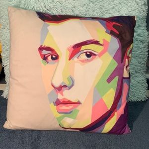 Shawn Mendes abstract throw pillow